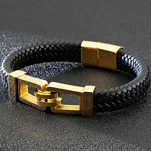 Handmade Men's Leather Wrap Bracelet For Men Gofaer Finds store!