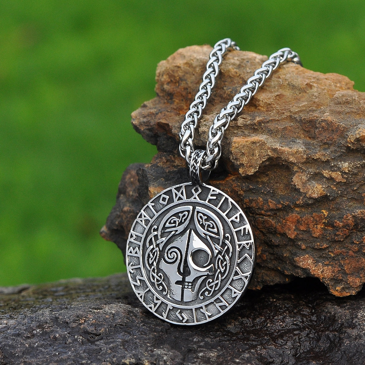 Original Design Stainless Steel Viking Jewelry Norse Goddess Hel Amule