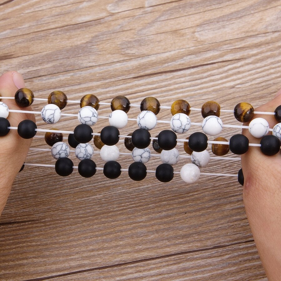 Natural Stone Yoga Beaded Bracelet for Men