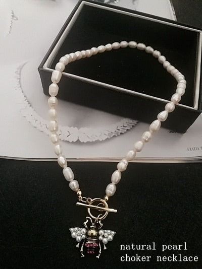 Luxury Handmade Elastic Pearl Bee  Bracele