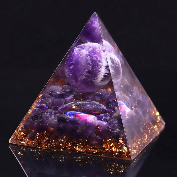 Orgonite pyramids-meditation and purification from negative energy