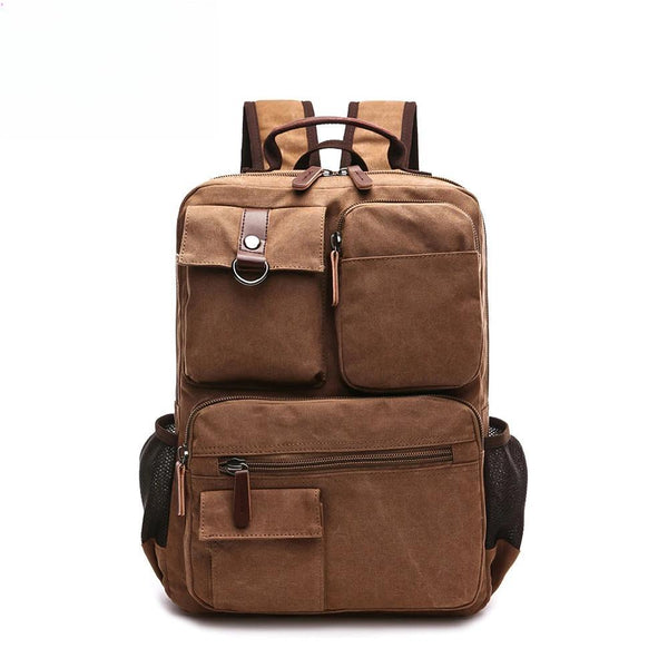 Mochila de lona nueva para hombre, bolso de hombro para estudiantes, bolso de ocio, bolso para ordenador