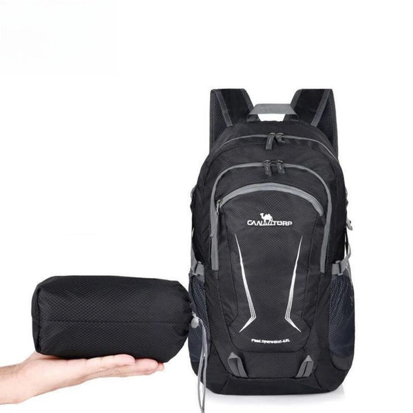 Mochila de escalada impermeable, unisex, para exteriores, plegable, de 45 l, para ir de compras, ciclismo, viajes.