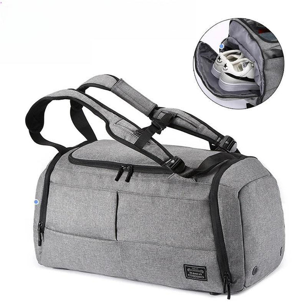 Bolsa de viaje multifuncional organizadora con ruedas, bolsa de lona, ​​equipaje de mano, bolsa de fin de semana para hombres
