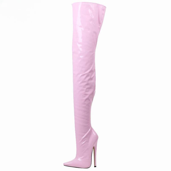 Fetish Thigh High Boots Women 7 inch/18 cm Extreme High Heels
