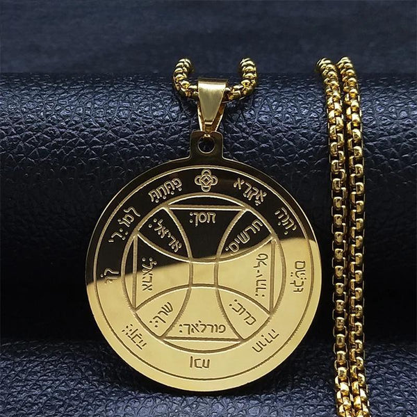 Seventh Pentacle of the Sun Talisman for Freedom-Key of Solomon  Necklace