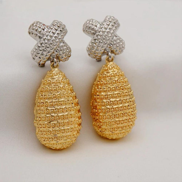 Fashion Drop Earrings African Big Earrings Women Gold Color Earrings