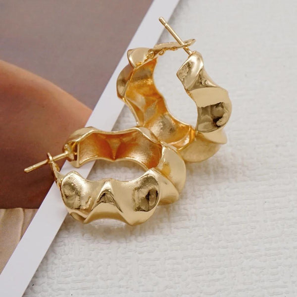 Fashion Copper Hoop Earring Stud Earrings For Women