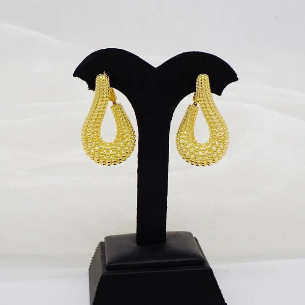 Fashion Simple Design Gold Color Earrings  Nigeria Copper  Drop Dangle Earrings