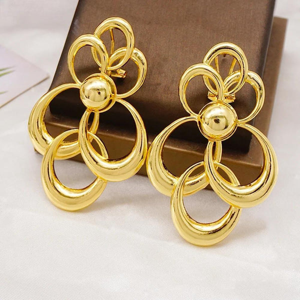 Trendy Jewelry Drop Dangle Earring Gold Color Irregular Copper Earrings