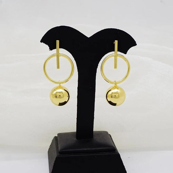 Fashion Copper Hoop Drop Earrings Round Earrings For Women Earrings