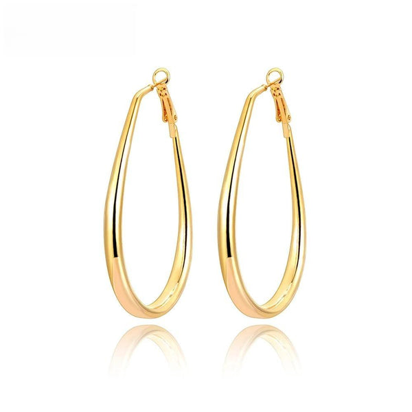 Pendientes de aro geométricos de acero inoxidable para mujer