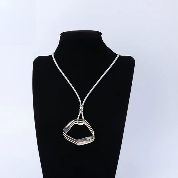Collar vintage de cadena larga y gruesa, nuevo en la moda coreana para mujer