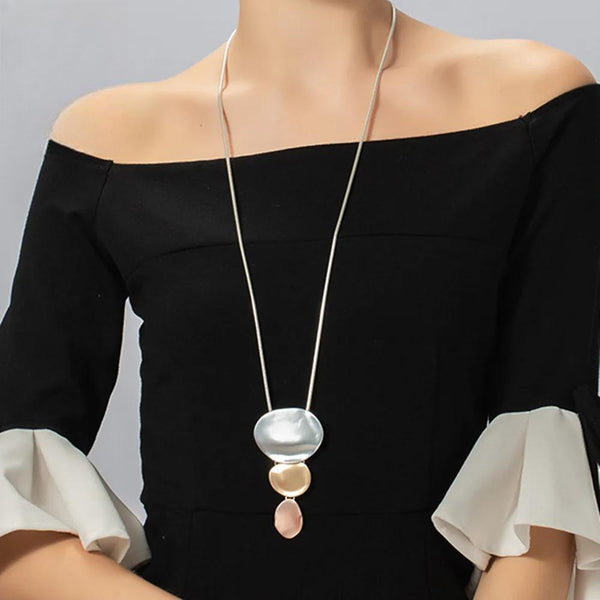 Collar colgante largo vintage, bisutería decorativa para mujer