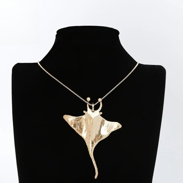 Fish Shape Gold Color Jewelry Necklace for Women Trending Products Kpop Long Chains Pendants