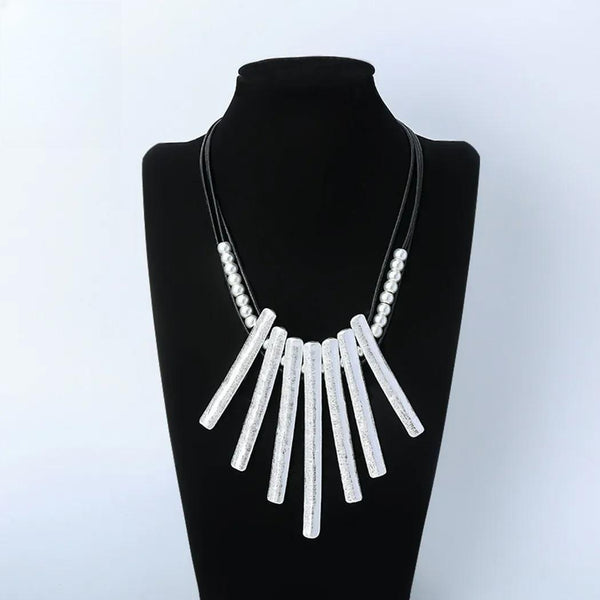 Vintage Collares Necklace Chokers with Silver Color Alloy Beads Unusual Things Goth Jewelry for Women