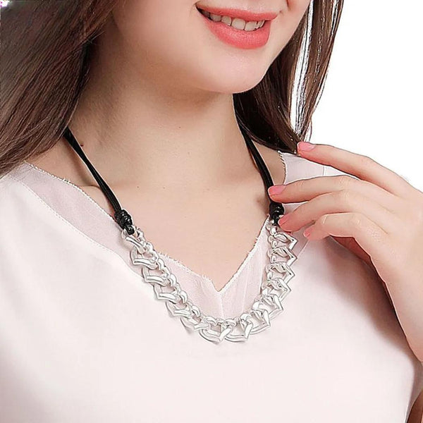 Vintage Alloy Suspension Necklace Gold Color Silver Color Pendants Goth Jewelry for Women
