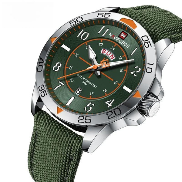 Reloj de cuarzo deportivo de diseño para hombre, resistente al agua, con correa de nailon, reloj de pulsera de lujo, regalo
