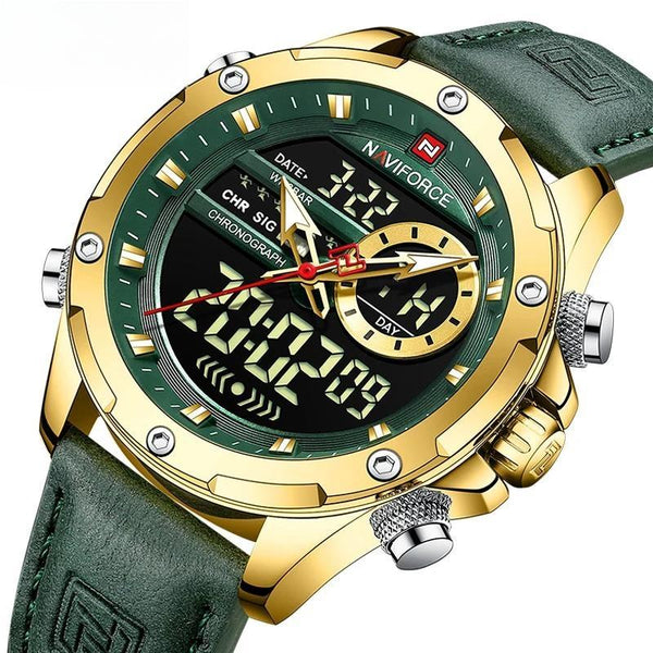 Relojes de moda para hombre con doble pantalla y diseño de negocios