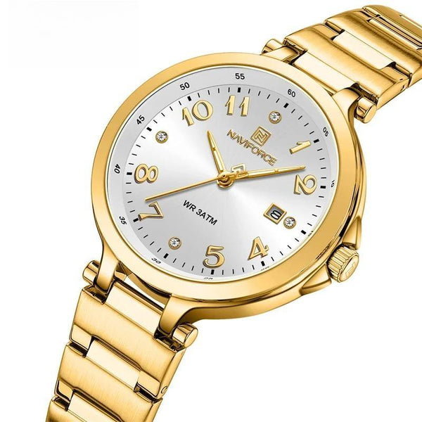 Nuevos relojes de lujo para mujer, populares y casuales, de acero inoxidable, resistentes al agua, de cuarzo.