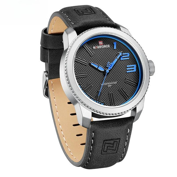 Reloj deportivo de cuarzo para hombre, resistente al agua, de cuero