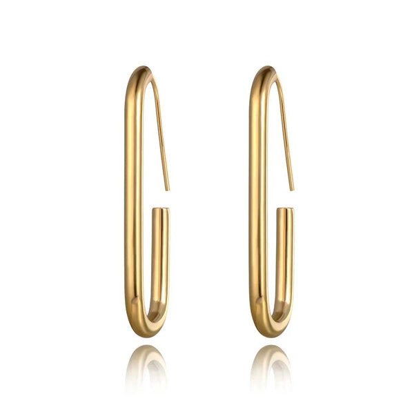 Pendientes geométricos bohemios de acero inoxidable con diseño original para mujer