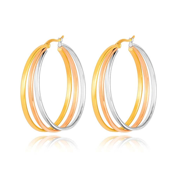 Pendientes de aro de fiesta de acero inoxidable para mujer y niña