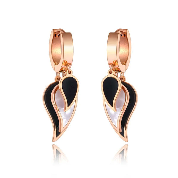 Pendientes de fiesta bohemios con alas de acero inoxidable de moda para mujer