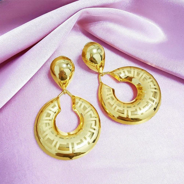 Fashion Big Hoop Earrings Wedding Dubai Bridal Round Circle Hoop Earrings