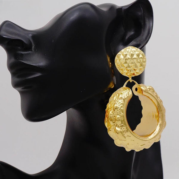 Jewelry Dubai Pendant Earrings Round Drop Copper Hoop Earrings