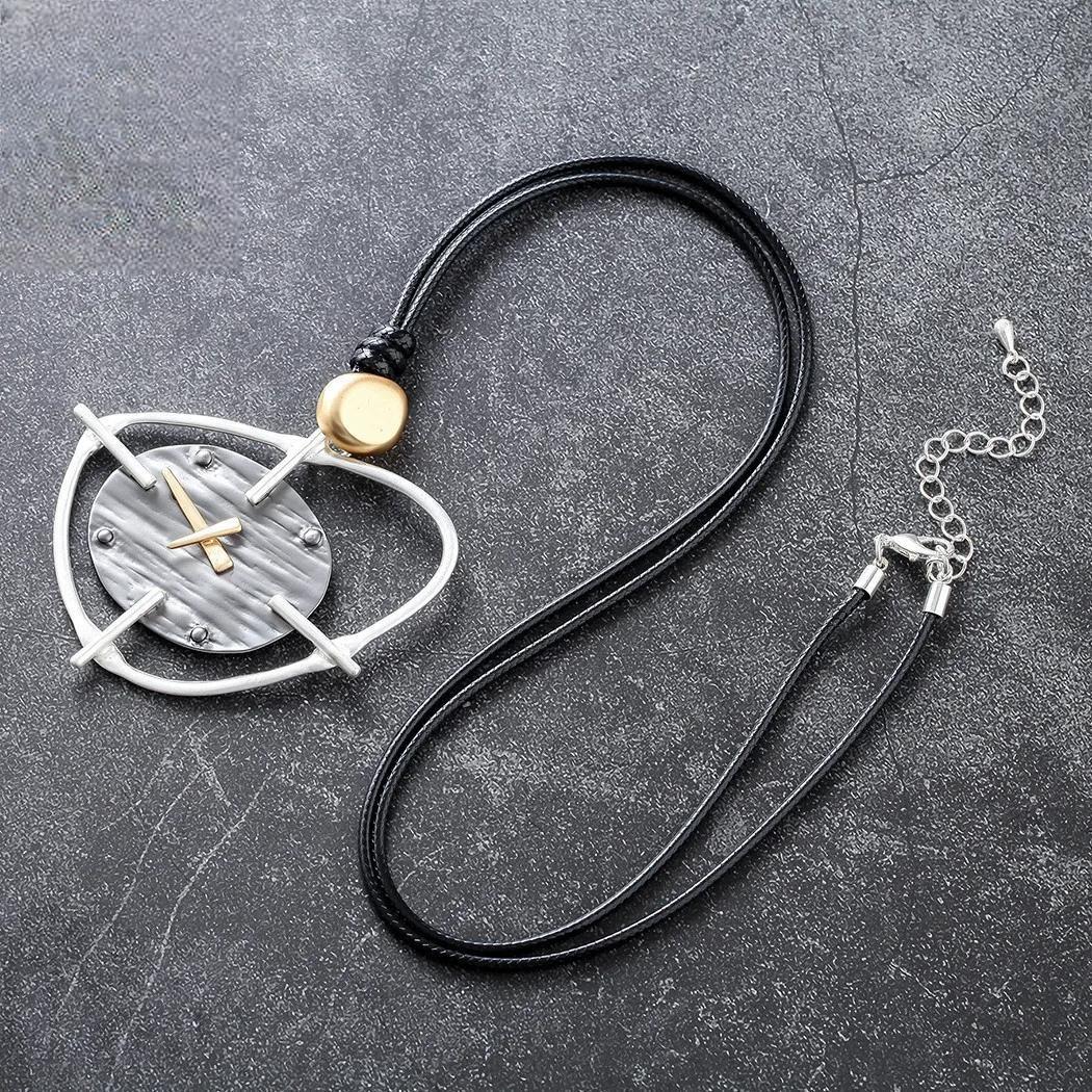New in Korean Fashion Jewelry Collar Neck Chokers Antique Clock Accessories Goth Long Chains Pendants