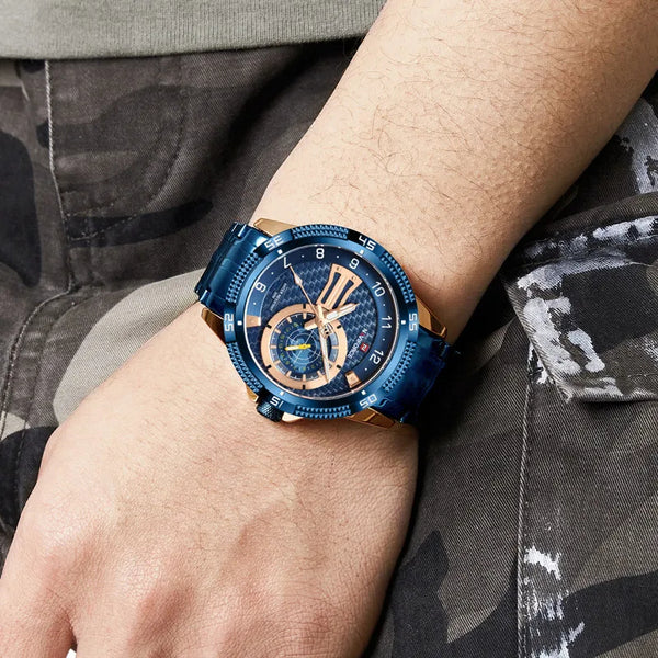 Reloj de pulsera de cuarzo para hombre, resistente al agua, informal, de acero inoxidable
