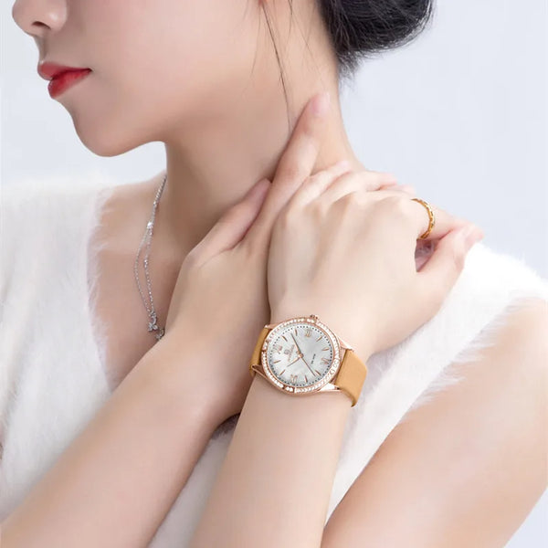 Reloj de pulsera elegante de marca de lujo para mujer