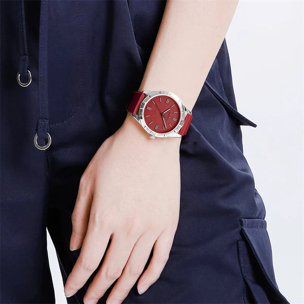 Relojes de pulsera para mujer con correa de silicona, reloj de cuarzo sencillo a la moda para mujer.