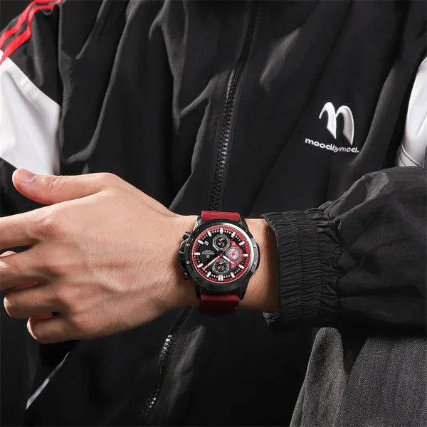 Nuevos relojes deportivos de lujo para hombre, con correa de silicona, reloj de pulsera militar, reloj de cuarzo con fecha para hombre