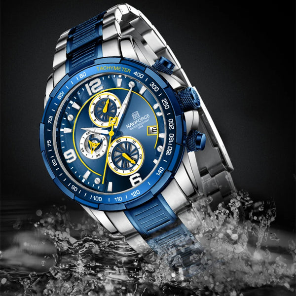 Reloj deportivo luminoso para hombre, de cuarzo, con calendario.