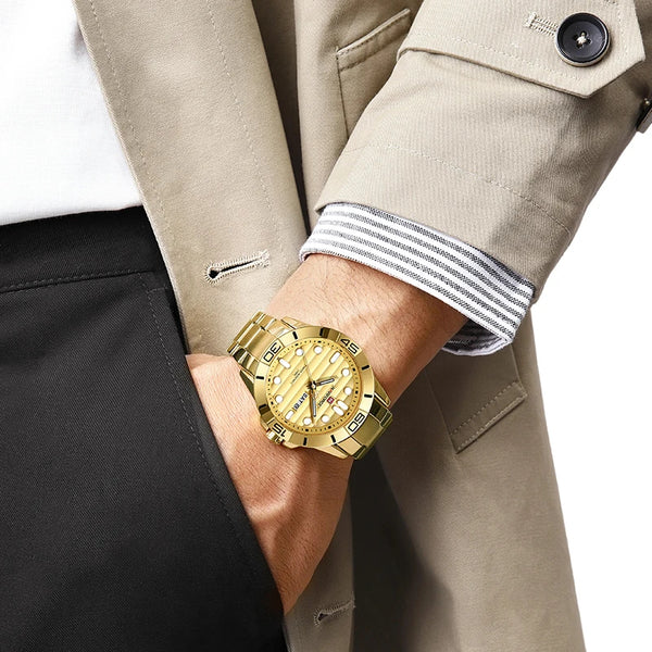 Reloj de pulsera de cuarzo con calendario para hombre, original, de negocios.
