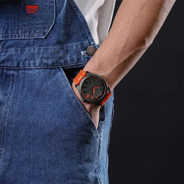Reloj deportivo de silicona resistente al agua para hombre.