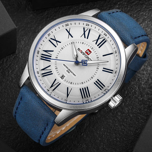 Relojes de pulsera clásicos de moda para hombre, de cuarzo, con calendario para negocios.