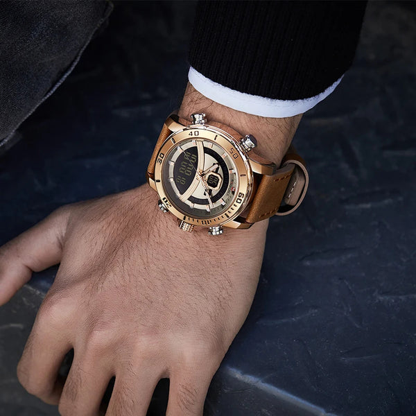 Relojes deportivos para hombre, reloj de pulsera digital militar de cuarzo resistente al agua