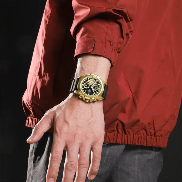 Nuevo reloj de pulsera de cuarzo para hombre, de lujo, resistente al agua, luminoso, deportivo, militar, de silicona