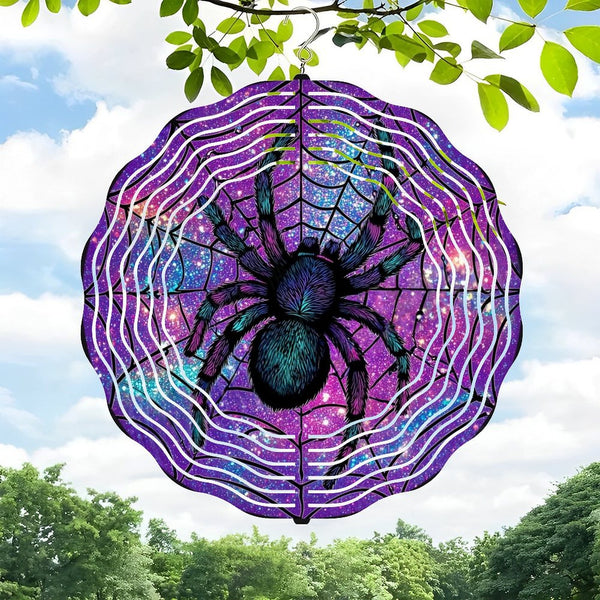 Funky Home Decor: Spooky SpiderWind Chimes ,Hallo-ween Spider Wind Chimes for Homes, Bars, Offices, Man Caves, Garages, And Living Rooms. Hallo-ween Gift Style 10*10in（25*25cm）