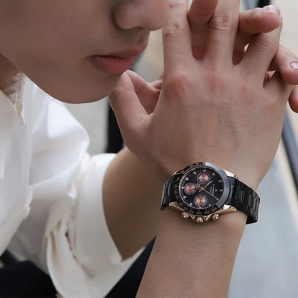 Relojes de negocios para hombre, marca de lujo, reloj de pulsera clásico de cuarzo.