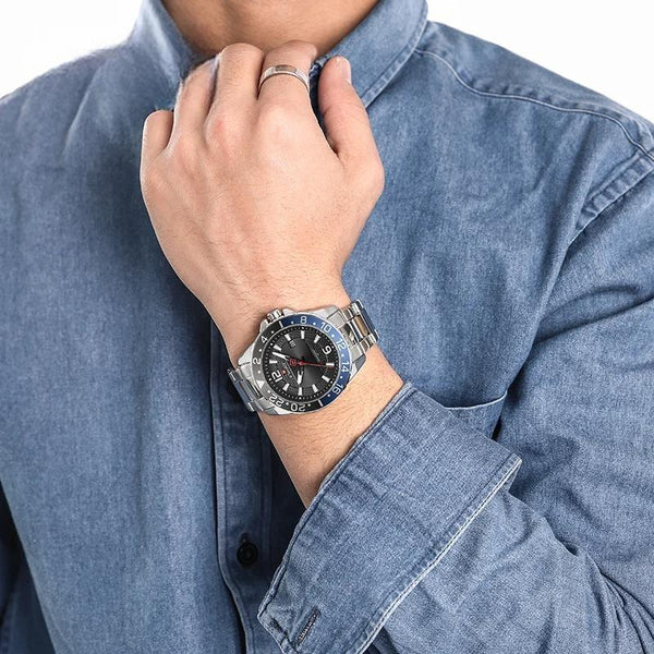 Relojes de cuarzo para hombre, reloj de pulsera informal de moda para hombre