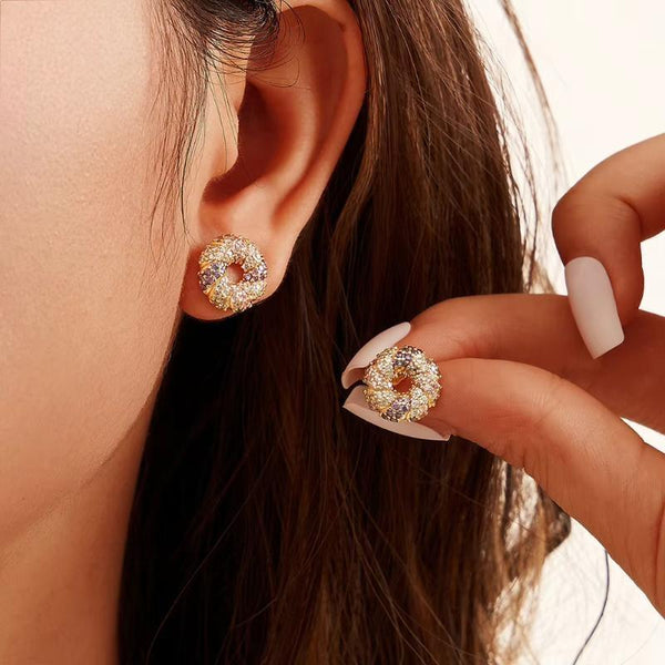 925 Silver Flower Shape Stud Earrings for Women's Earrings
