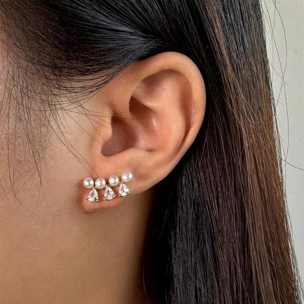 925 Sterling Silver Freshwater Pearl Earrings for Women