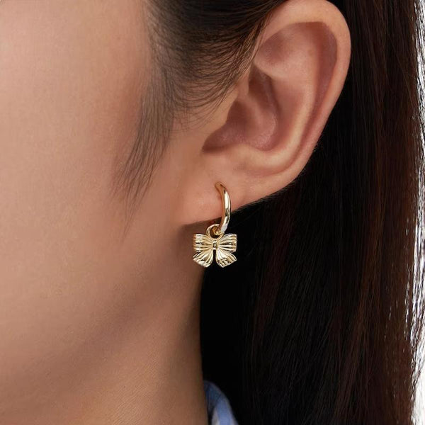 New Design Sweet Style Bow Knot Pendant Dangle Earrings for Women