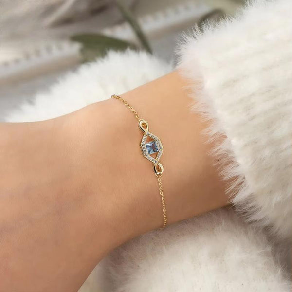 925 Sterling Silver Women Infinity Bracelet Endless Love Symbol CZ Adjustable Chain Bracelet