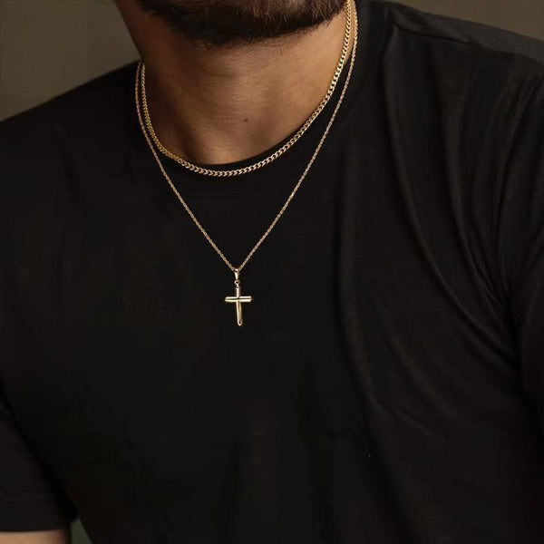 Gothic Cross Necklace for Men Women