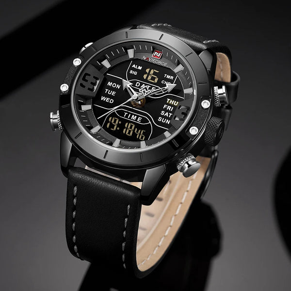 Reloj deportivo de cuarzo para hombre, multifunción, resistente al agua, luminoso, de pulsera.